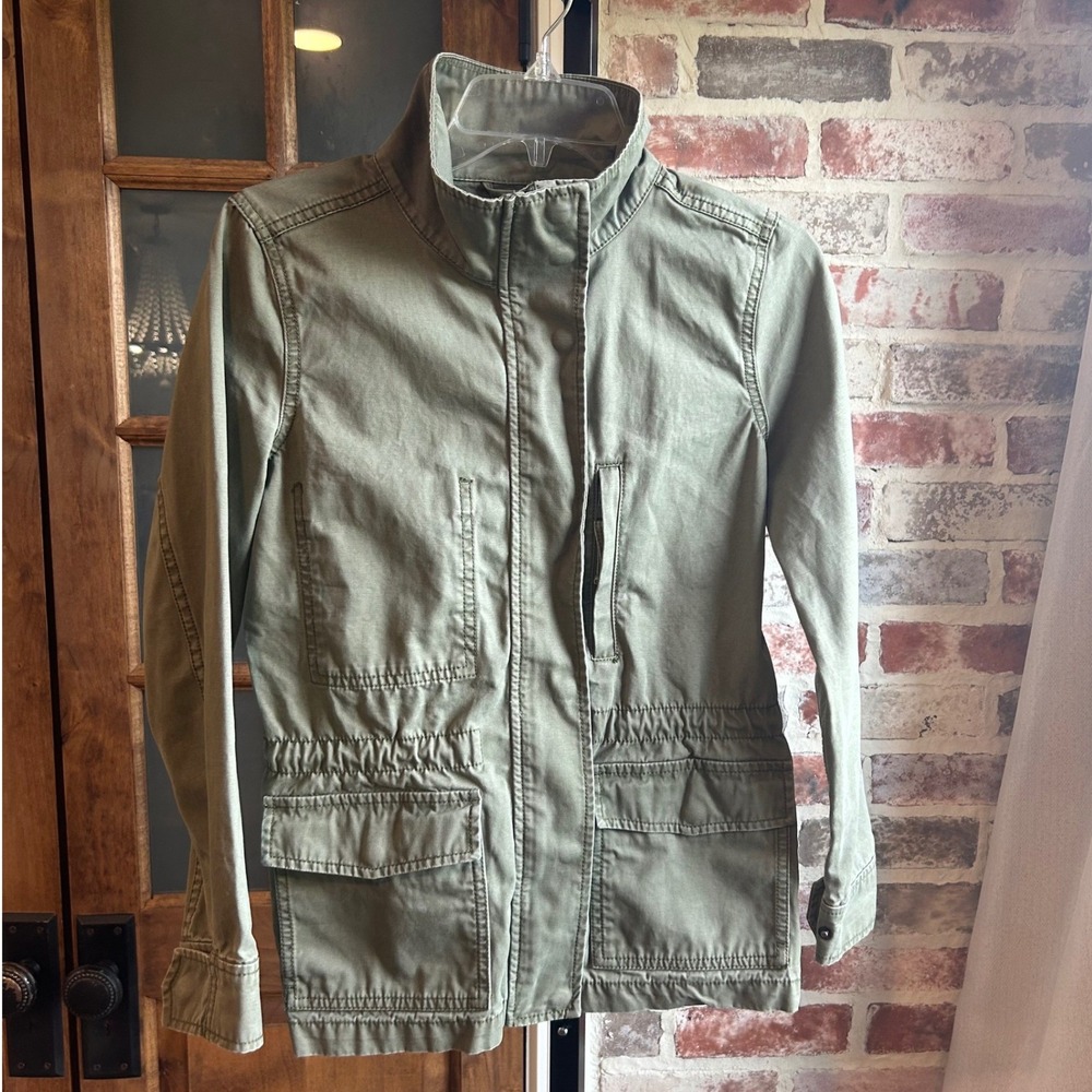 Madewell Utility Jacket Women Olive Green Cotton Chore Coat Gorpcore XXS